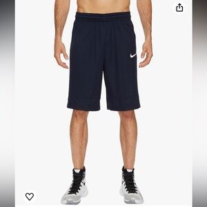 Men's Nike DRI-FIT Mesh shorts size M blue drawstring pockets